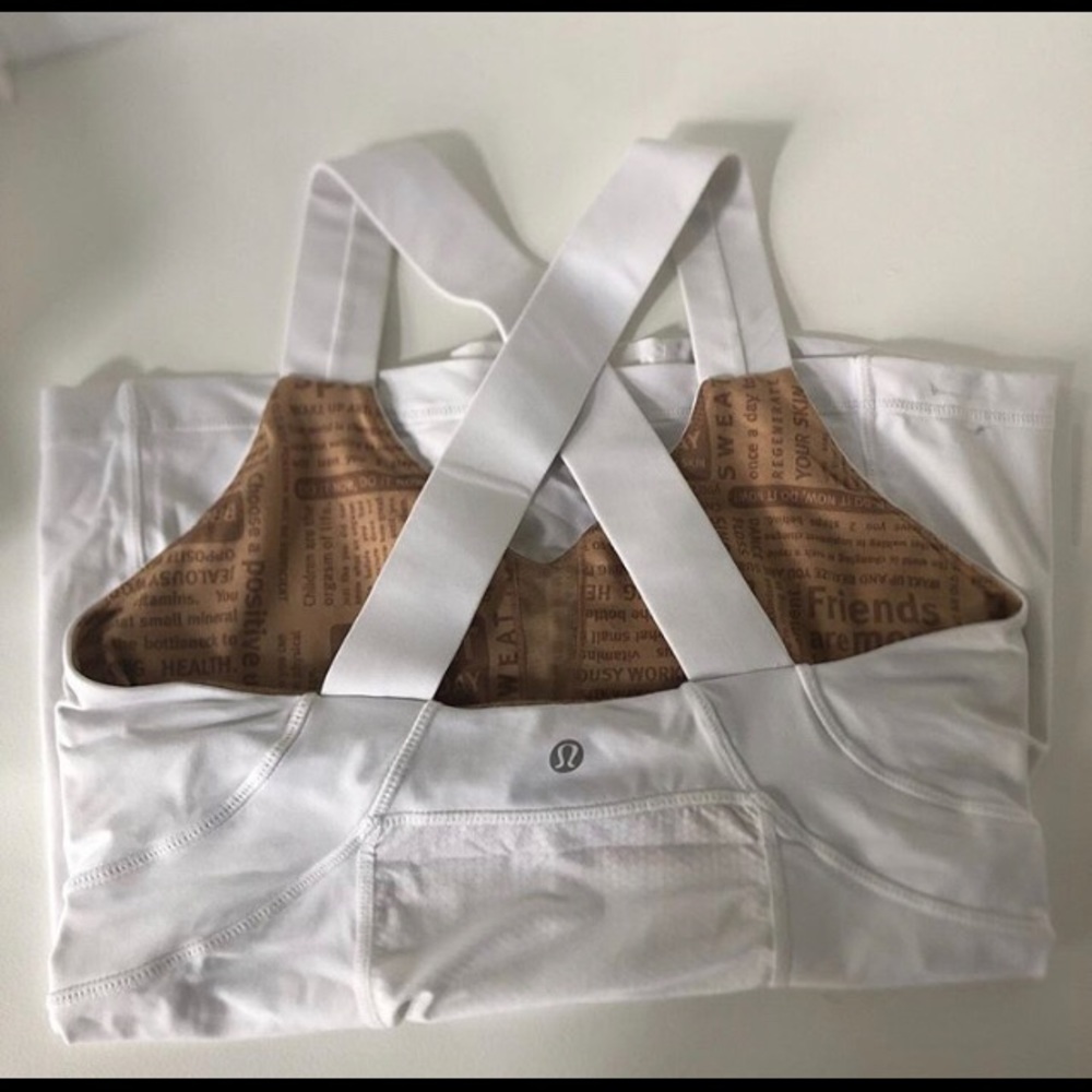 White lululemon workout tank